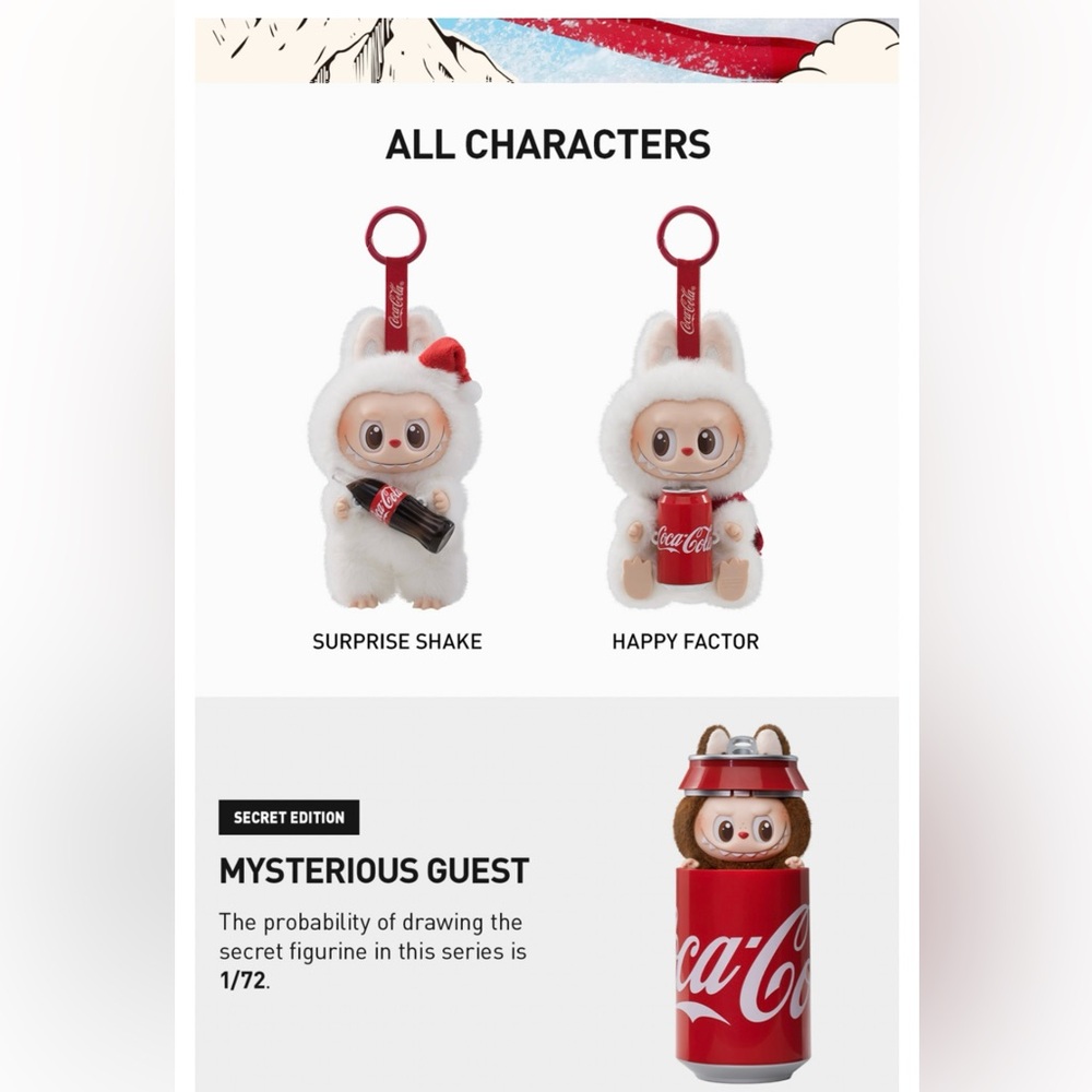 LABUBU COCA-COLA SERIES Vinyl Face Blind Box 1 Single Box The Monsters - Picture 13 of 15
